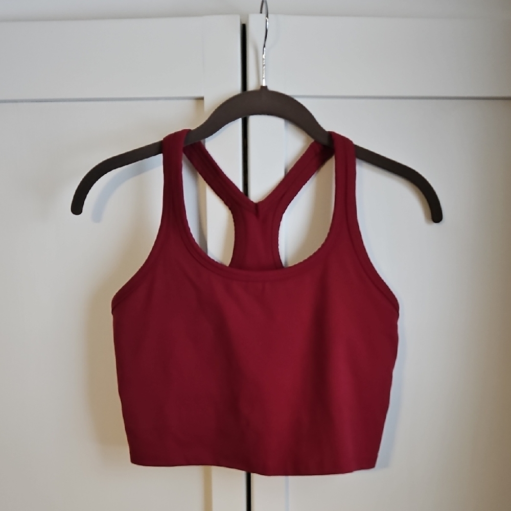 Burgundy Racerback Sports Bra